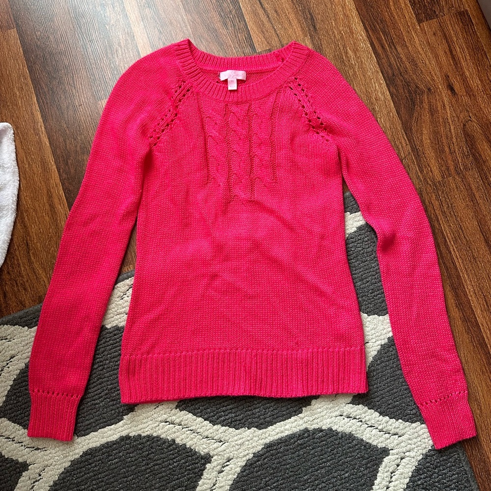 hot pink lily Pulitzer sweater
